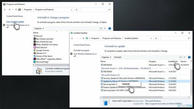 Удалить обновления Windows Удалить обновления Windows
