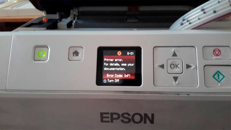 epson ошибка замятия бумаги