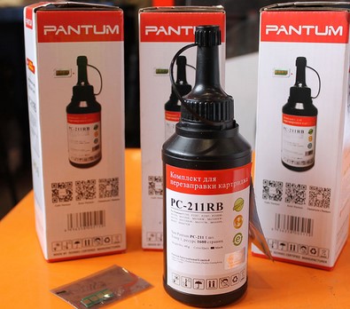 Заправка картриджа Pantum PC-211E: сброс чипа M6500, P2207, P2500w и p2200