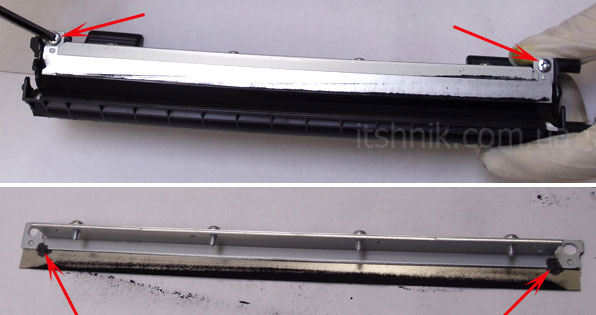 Снятие дозирующего лезвия