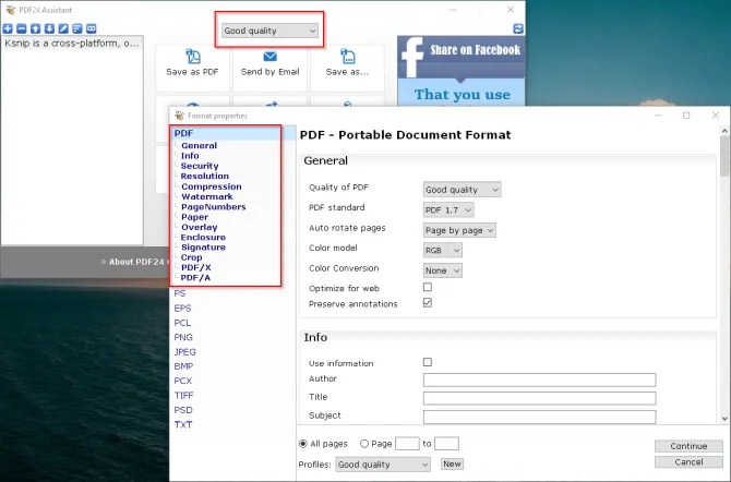 pdf24 multipurpose printer and creator tool