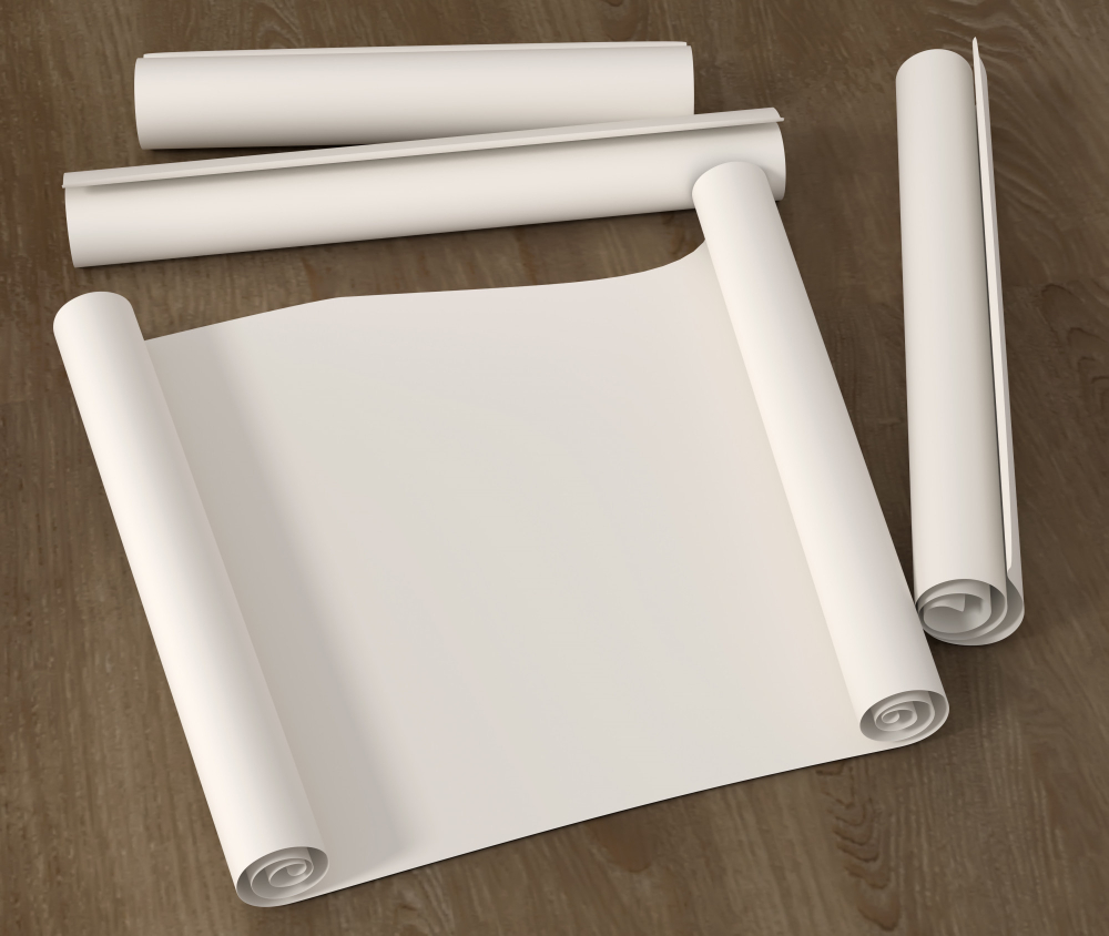 Листы ватмана рулоны ватмана на столе