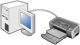 Принтер, подключенный к компьютеру