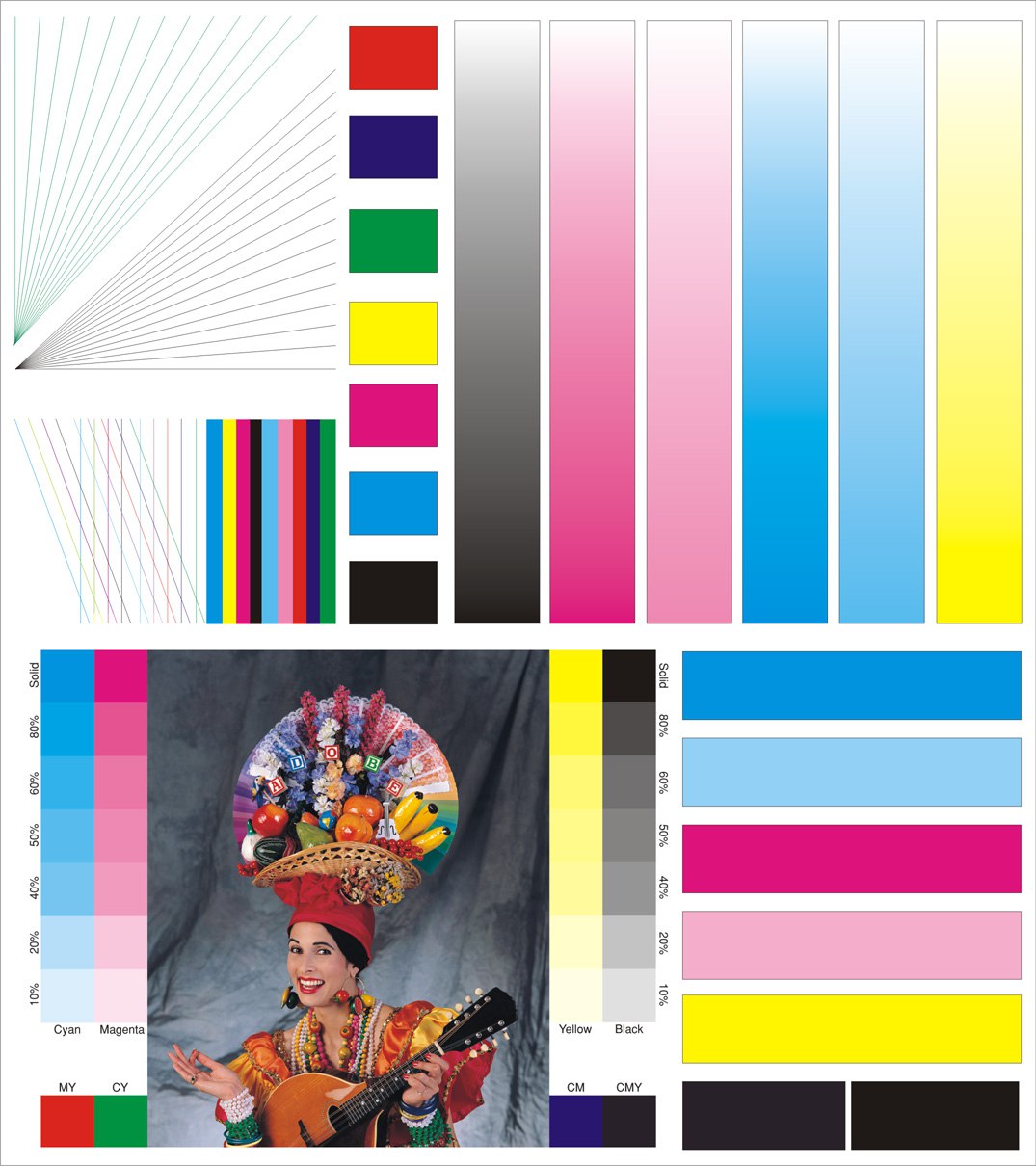 Тестовая страница для цветного принтера