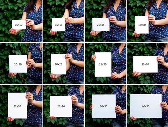 размеры фотографий