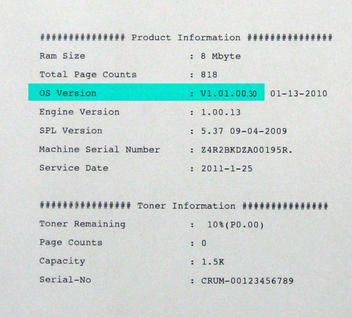 Распечатка отчета