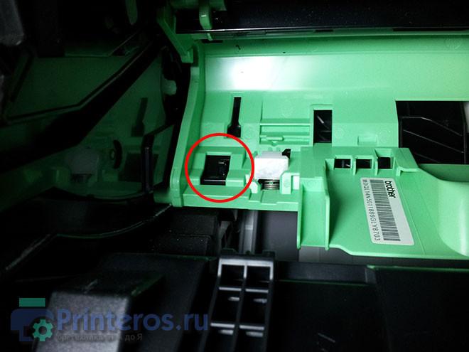 флажок для сброса счетчика тонера