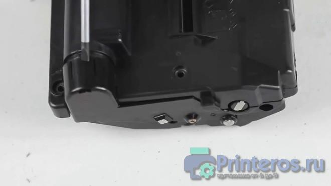 Снятие правой части картриджа