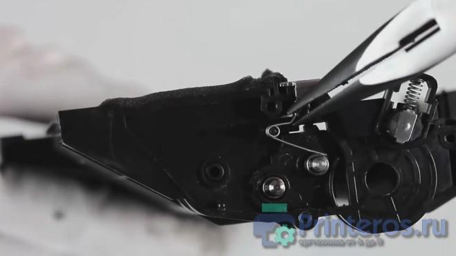 Снятие пружины