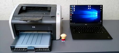 Ноутбук и принтер