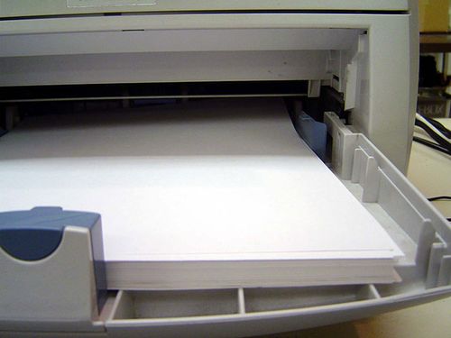 Листы в принтере