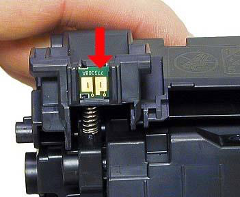 Размещение чипа в картридже