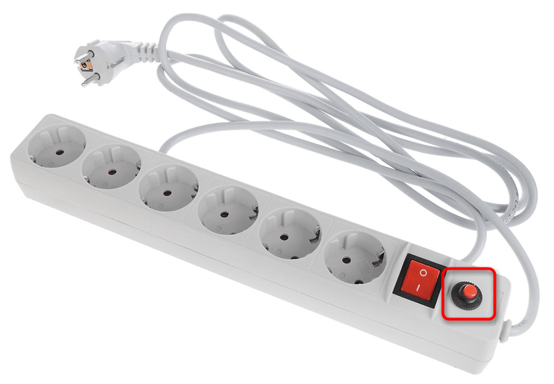 Сброс напряжения на удлинителе для решения проблемы с включением принтера