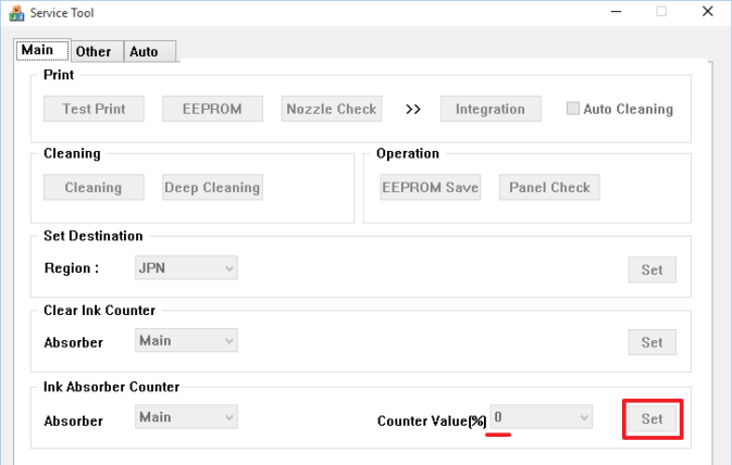 сброс счетчика адсорбера canon