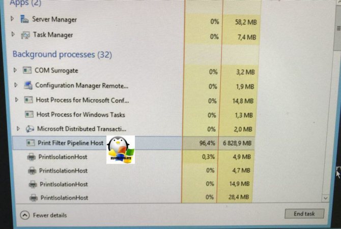 Диспетчер очереди печати грузит процессор Windows 10: как исправить проблему