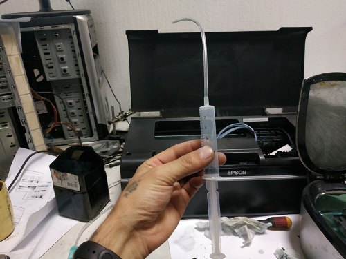 Промывка печатающей головки Epson - Шаг № 4