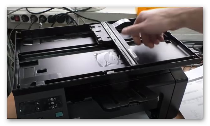 Проверка блока сканера для решения ошибки E8 на принтере HP LaserJet 1132