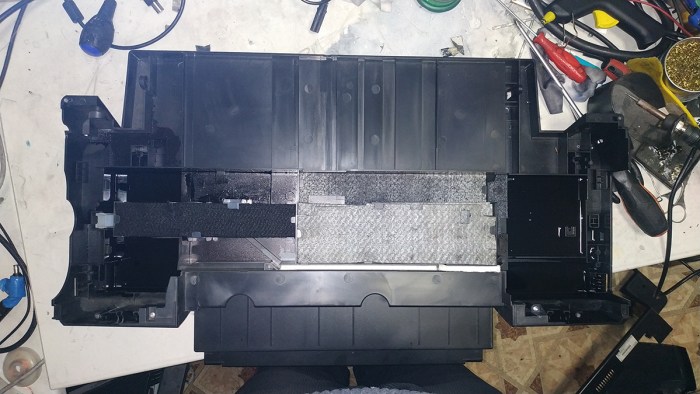 Поддон принтера в чернилах