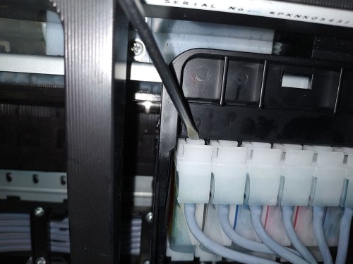 Демонтаж картриджей на Epson L800