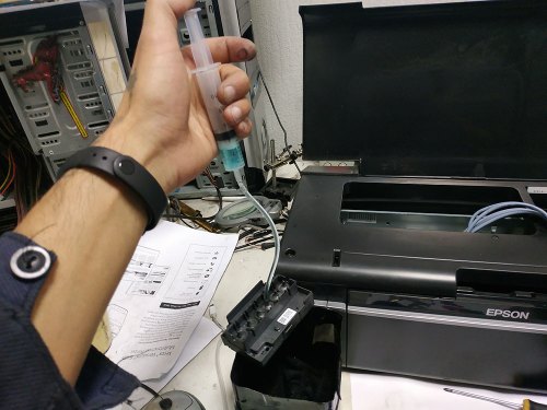 Промывка печатающей головки Epson - шаг №2